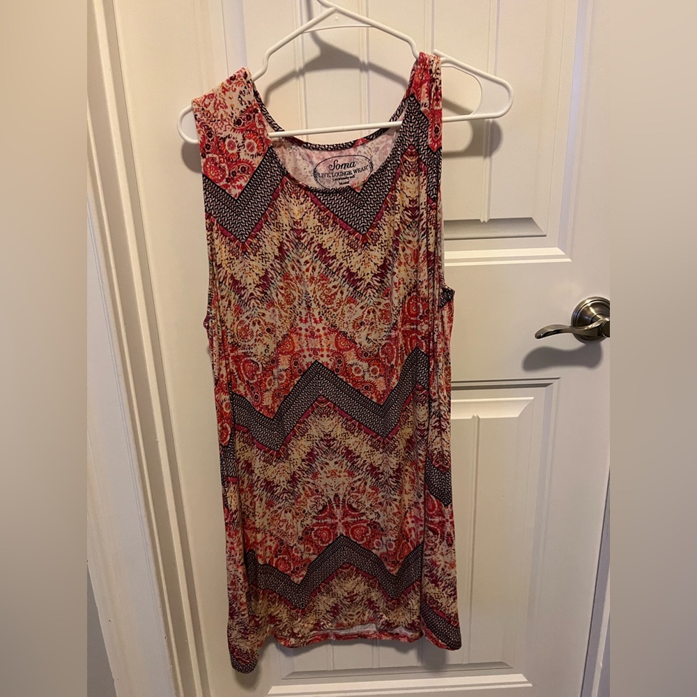 Soma Chevron sleeveless tunic